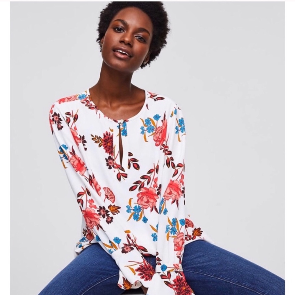 LIKE NEW LOFT Wildflower blouse